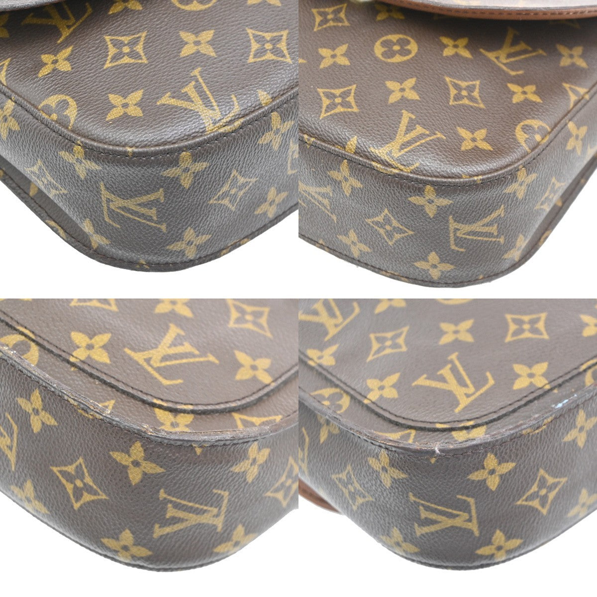 LOUIS VUITTON Saint Cloud GM Shoulder Bag Monogram Leather Brown M51242 35PA073