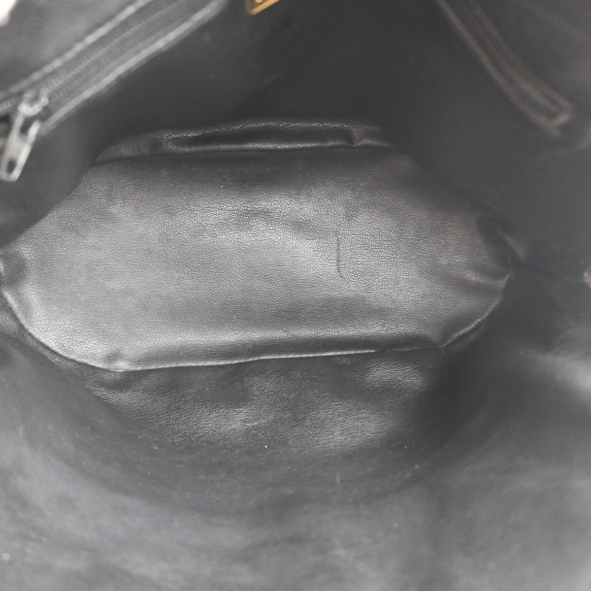 CHRISTIAN DIOR Logo Shoulder Bag Embossing Leather Black GHW France 35MA215
