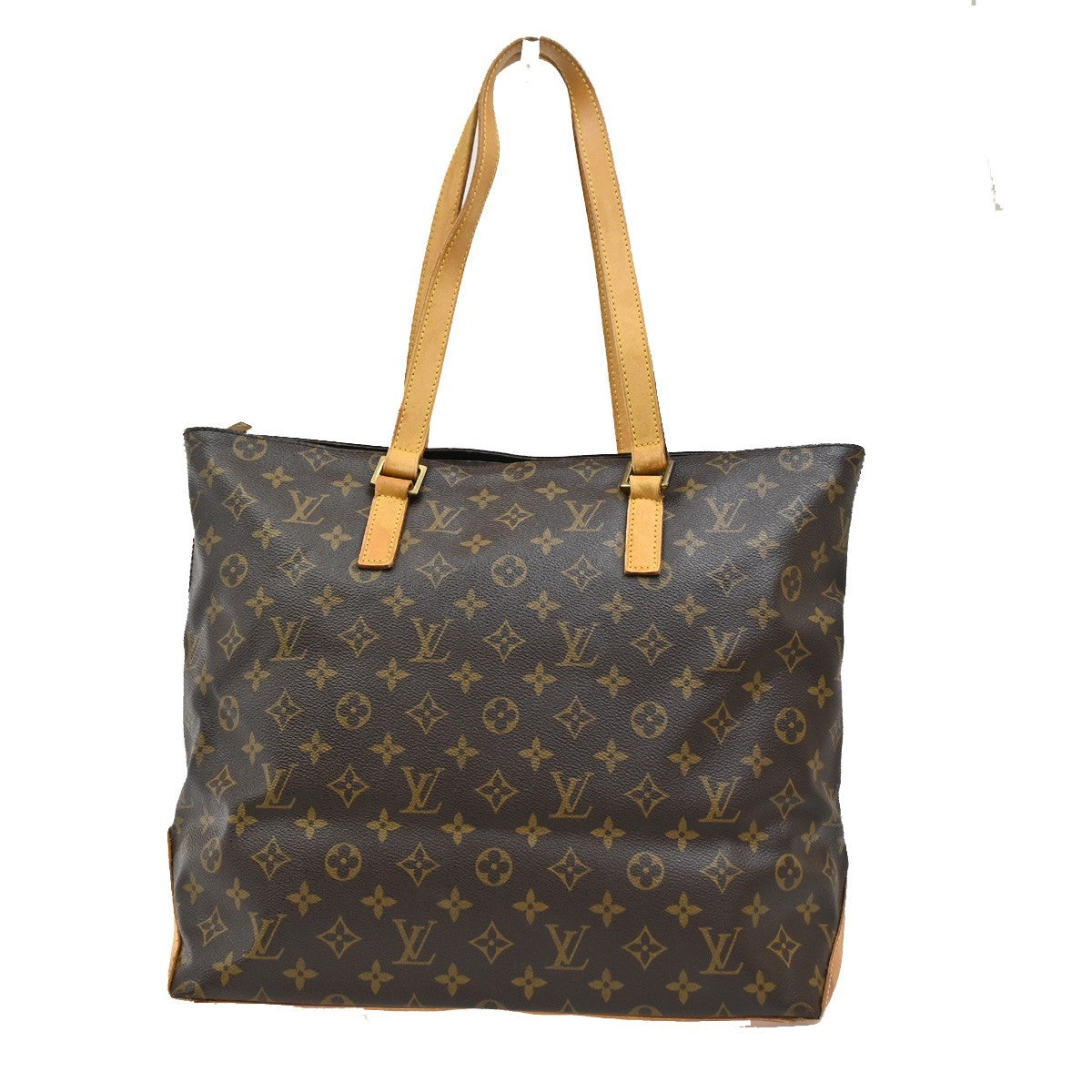 LOUIS VUITTON Cabas Mezzo Shoulder Bag Monogram Leather Brown M51151 84DA180