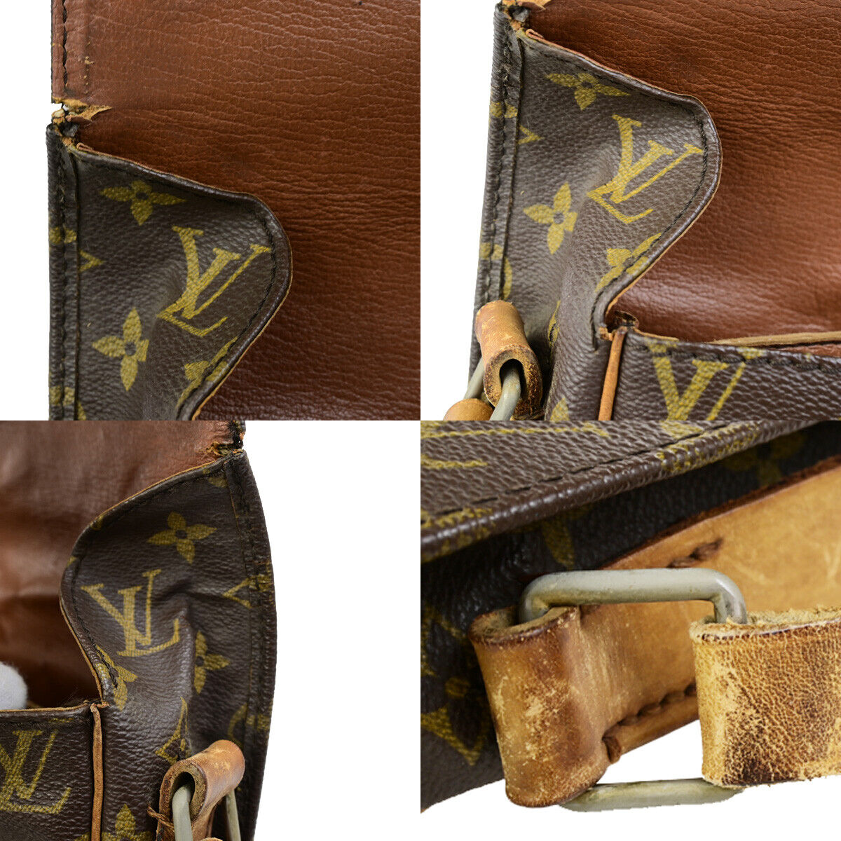LOUIS VUITTON Cartouchiere GM Shoulder Bag Monogram Leather Brown M51252 63SJ500