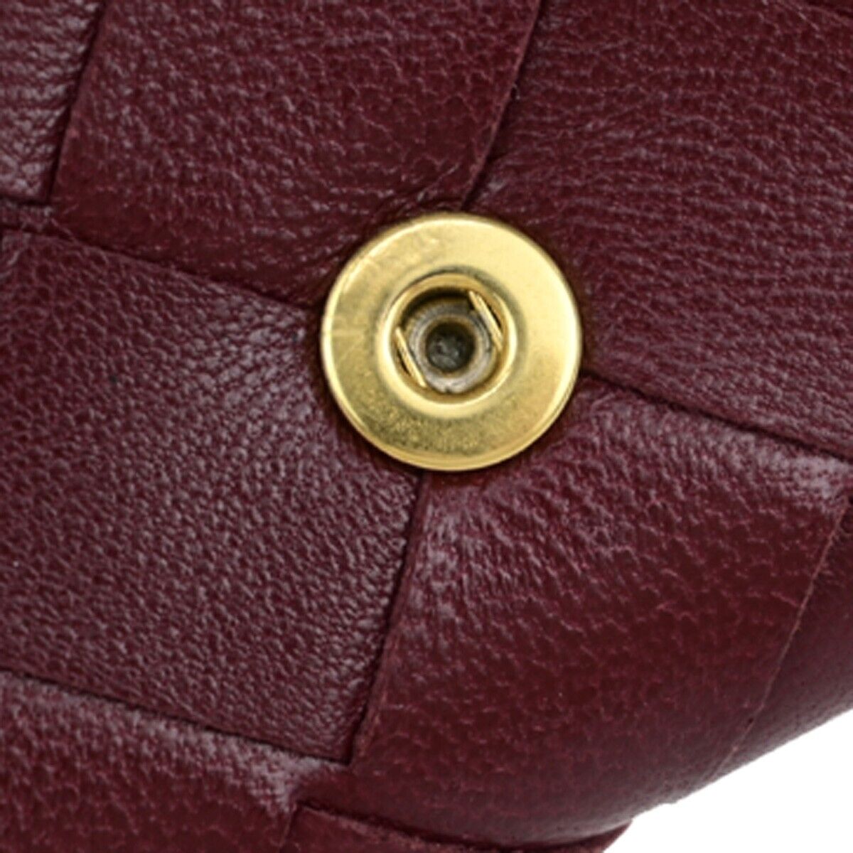 BOTTEGA VENETA Logo Intrecciato Long Bifold Wallet Leather Bordeaux GHW 39EC663