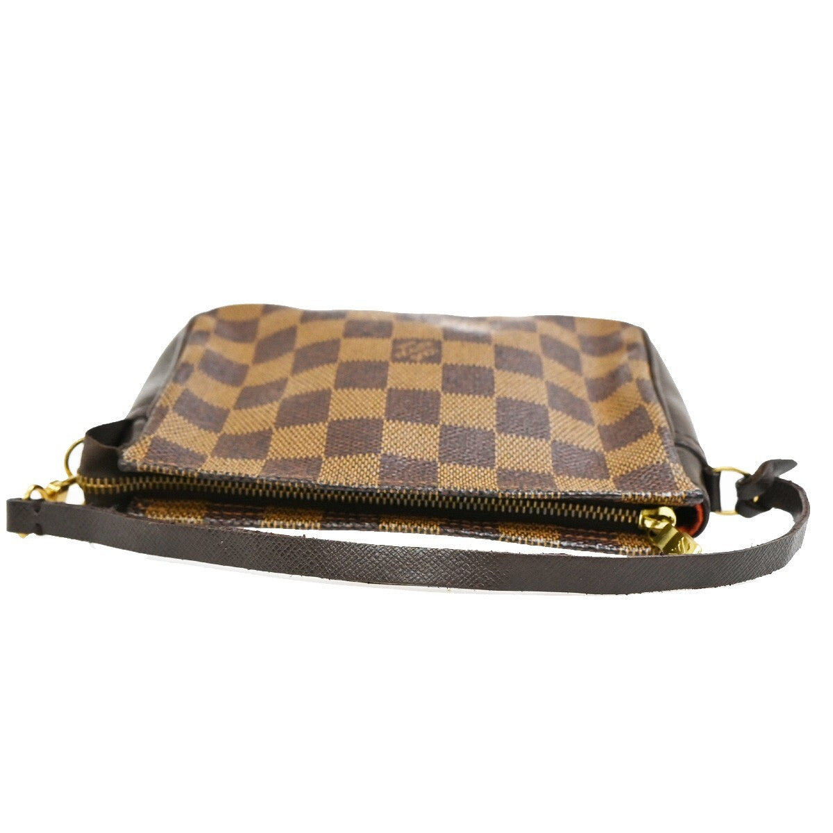 LOUIS VUITTON  Trousse Makeup Hand Bag Damier Ebene Leather Brown N51982 61FB538
