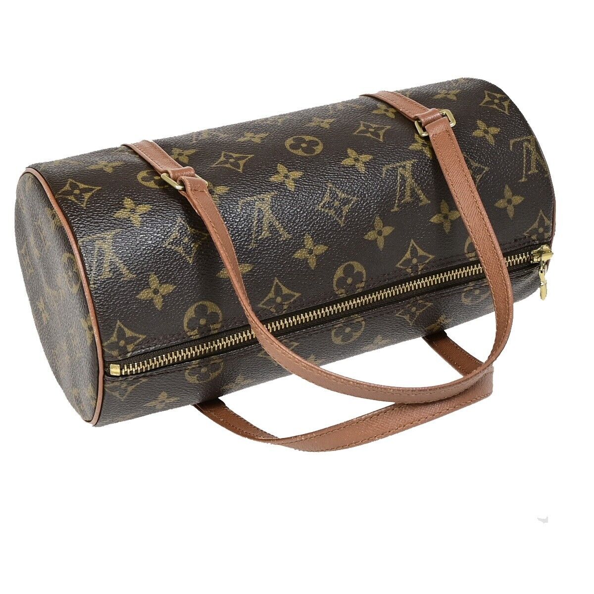 LOUIS VUITTON Logo PAPILLON 30 Hand Bag Monogram Leather Brown M51365 16SH956