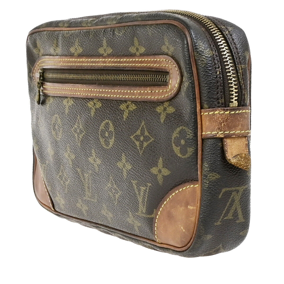 LOUIS VUITTON Marly Dragonne GM Clutch Hand Bag Monogram Brown M51825 05YG529