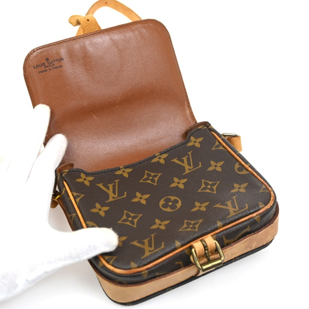 LOUIS VUITTON Mini Cartouchiere Shoulder Bag Monogram Leather BN M51254 31KC151