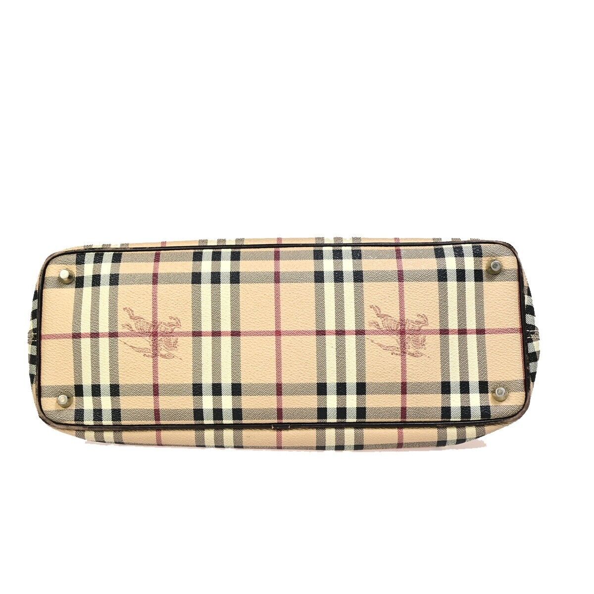 BURBERRY Logo Nova Check Shoulder Tote Bag Canvas Leather Beige Brown 67SJ006