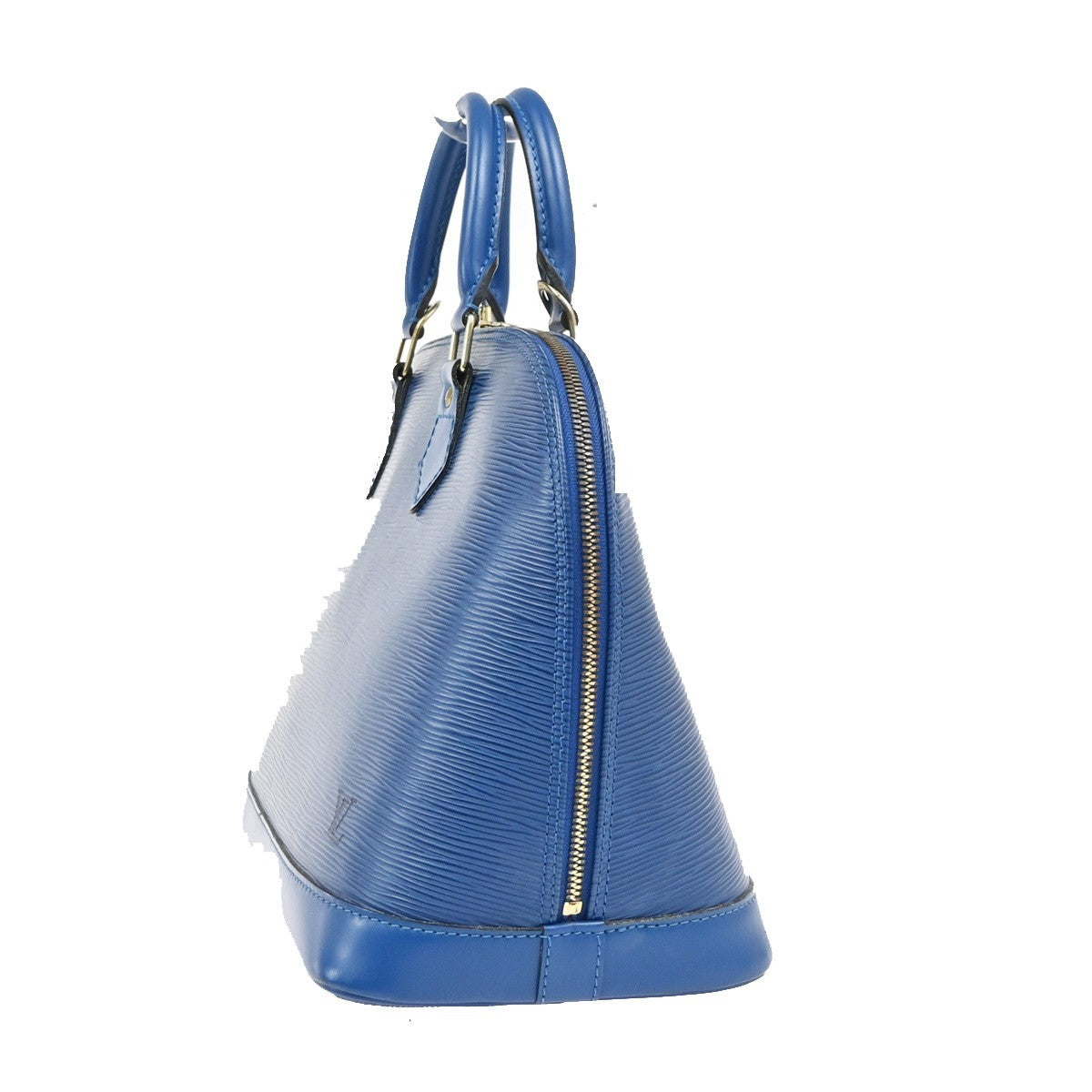LOUIS VUITTON LV Alma Hand Bag Epi Leather Blue Gold France M52145 31PA118