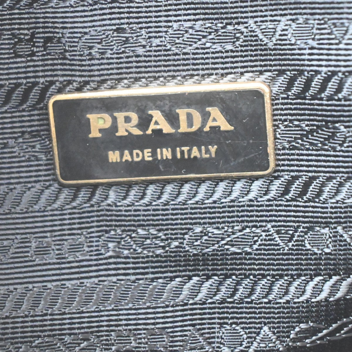 PRADA Logo Tessuto Shoulder Hand Bag Nylon Leather Black GHW 81TA424