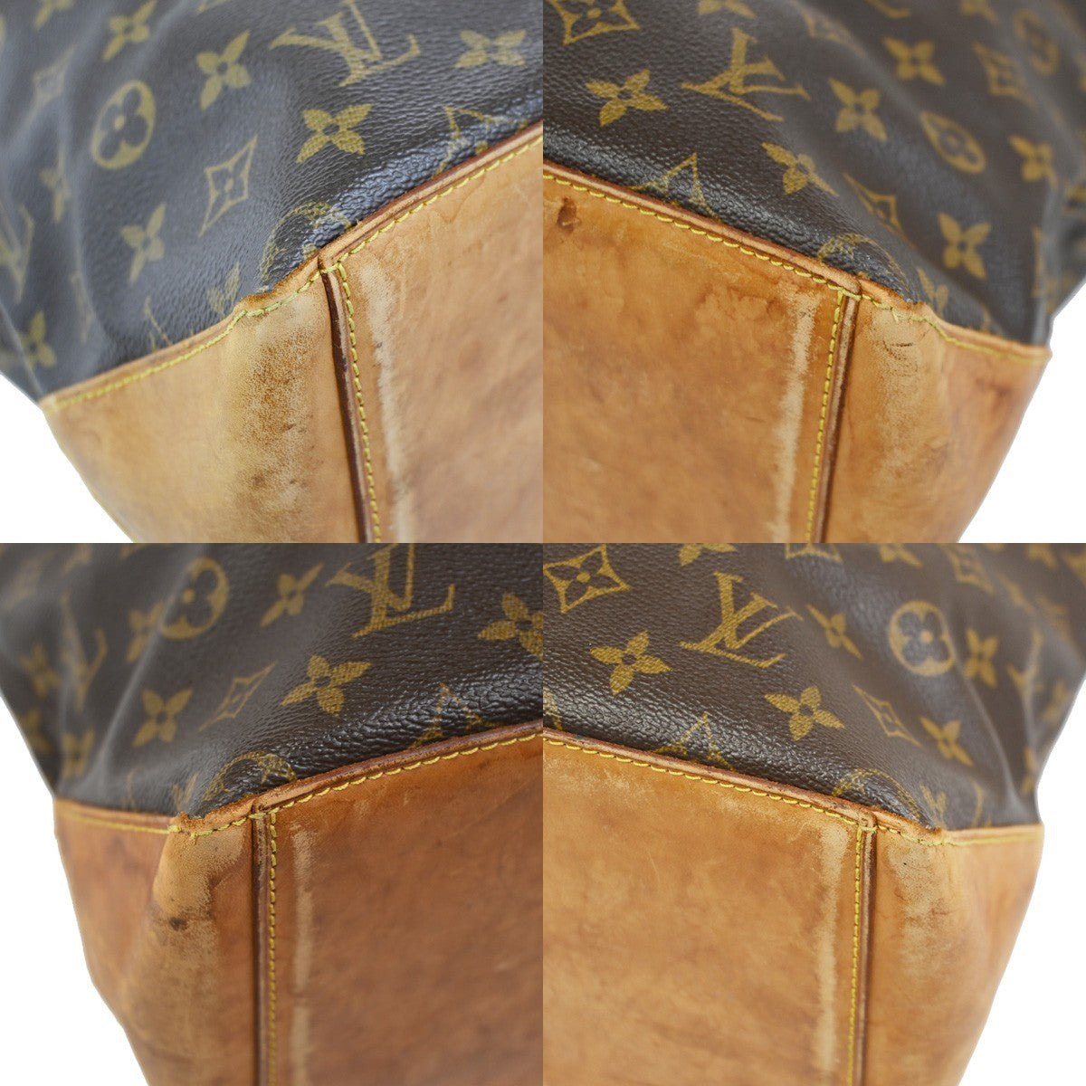 LOUIS VUITTON Cabas Mezzo Shoulder Bag Monogram Leather Brown M51151 73ZA298