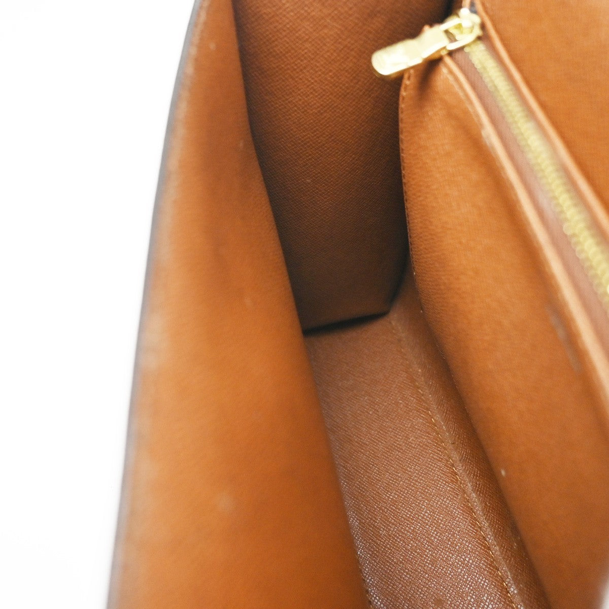 LOUIS VUITTON LV Logo Malesherbes Hand Bag Monogram Leather Brown M51379 84CA876