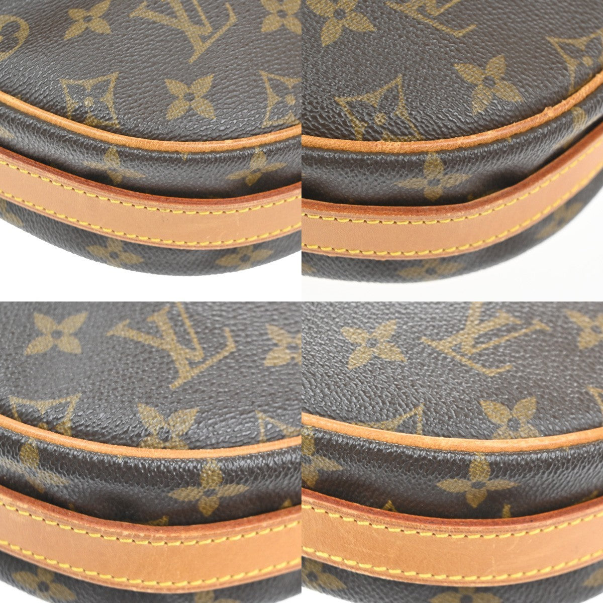 LOUIS VUITTON Jeune Fille GM Shoulder Bag Monogram Leather Brown M51225 73MA366