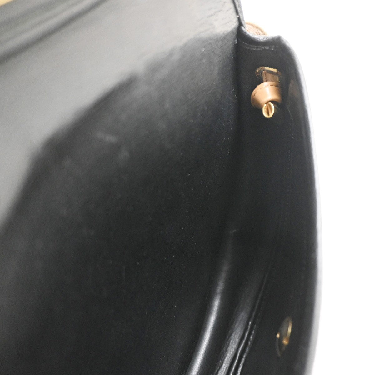 CHRISTIAN DIOR CD Logo Shoulder Hand Bag Leather Black GHW Italy 66CA702