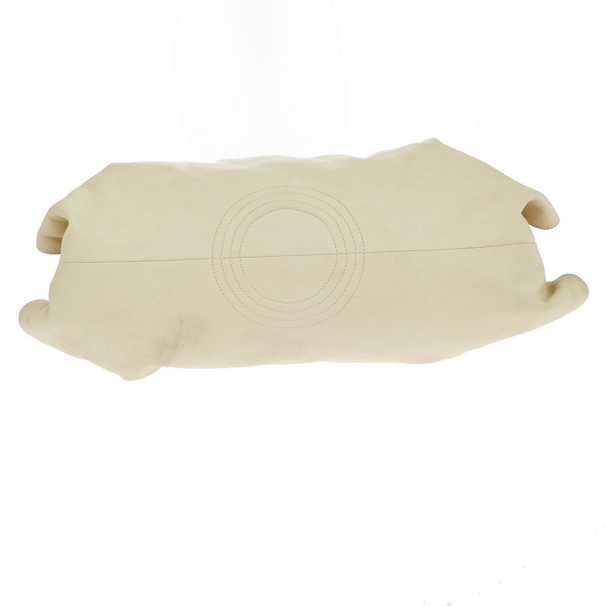 LOEWE Logo Anagram Nappa Aire Shoulder Hand Bag Leather Ivory SHW Spain 80YH882