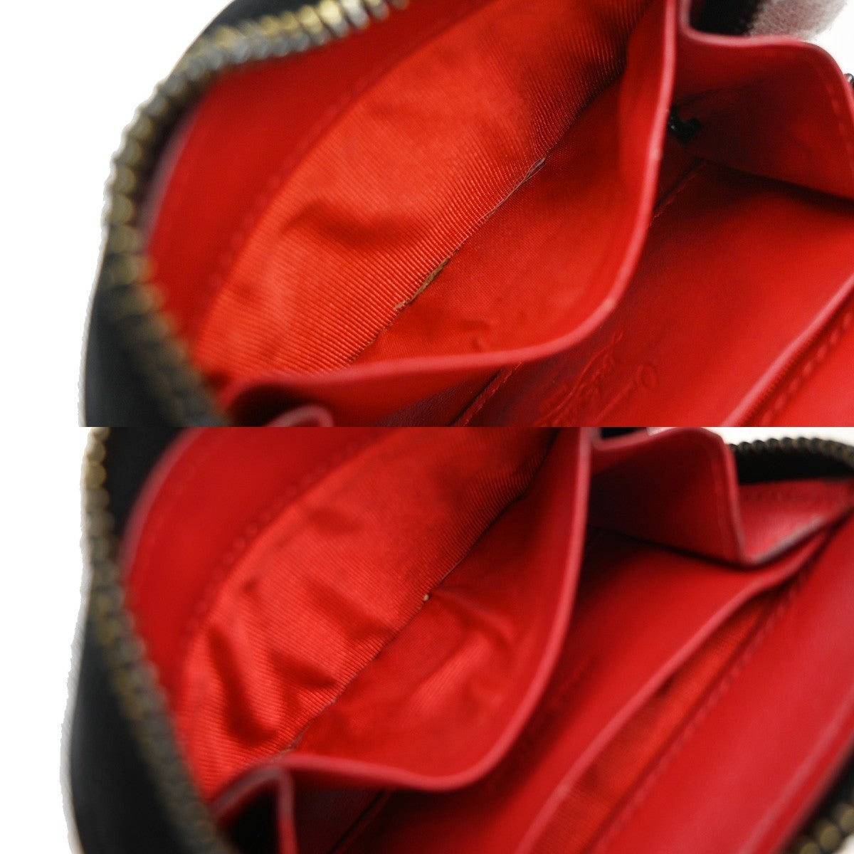 CHRISTIAN LOUBOUTIN Panettone Coin Case Compact Wallet Leather Black 69EG191