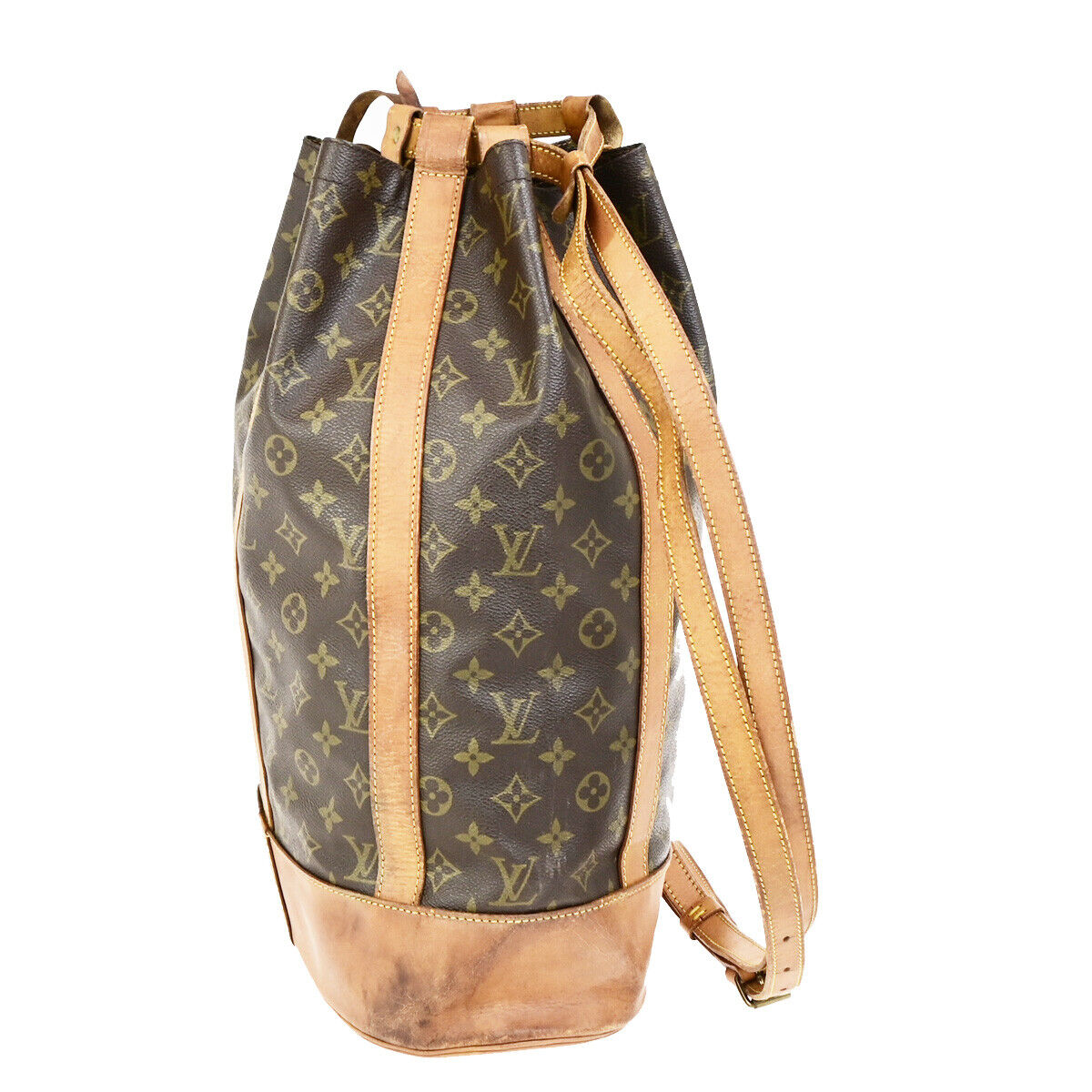 LOUIS VUITTON LV Randonnee GM Shoulder Bag Monogram Leather Brown M42244 30YG634