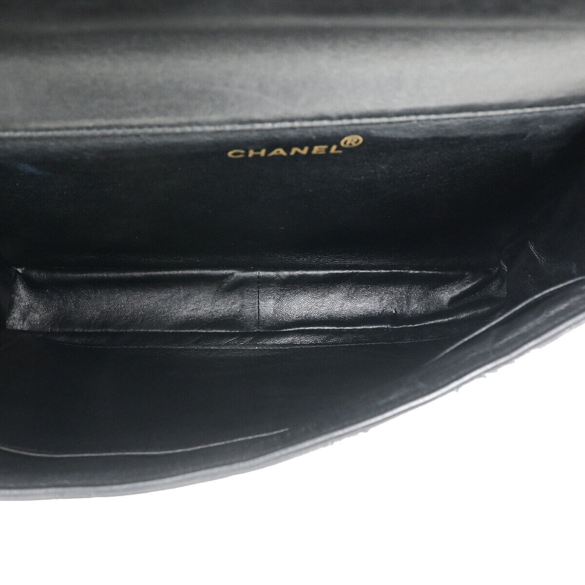 CHANEL CC Matelasse 30 Both Flap Chain Shoulder Bag Leather Black GHW 823RJ921