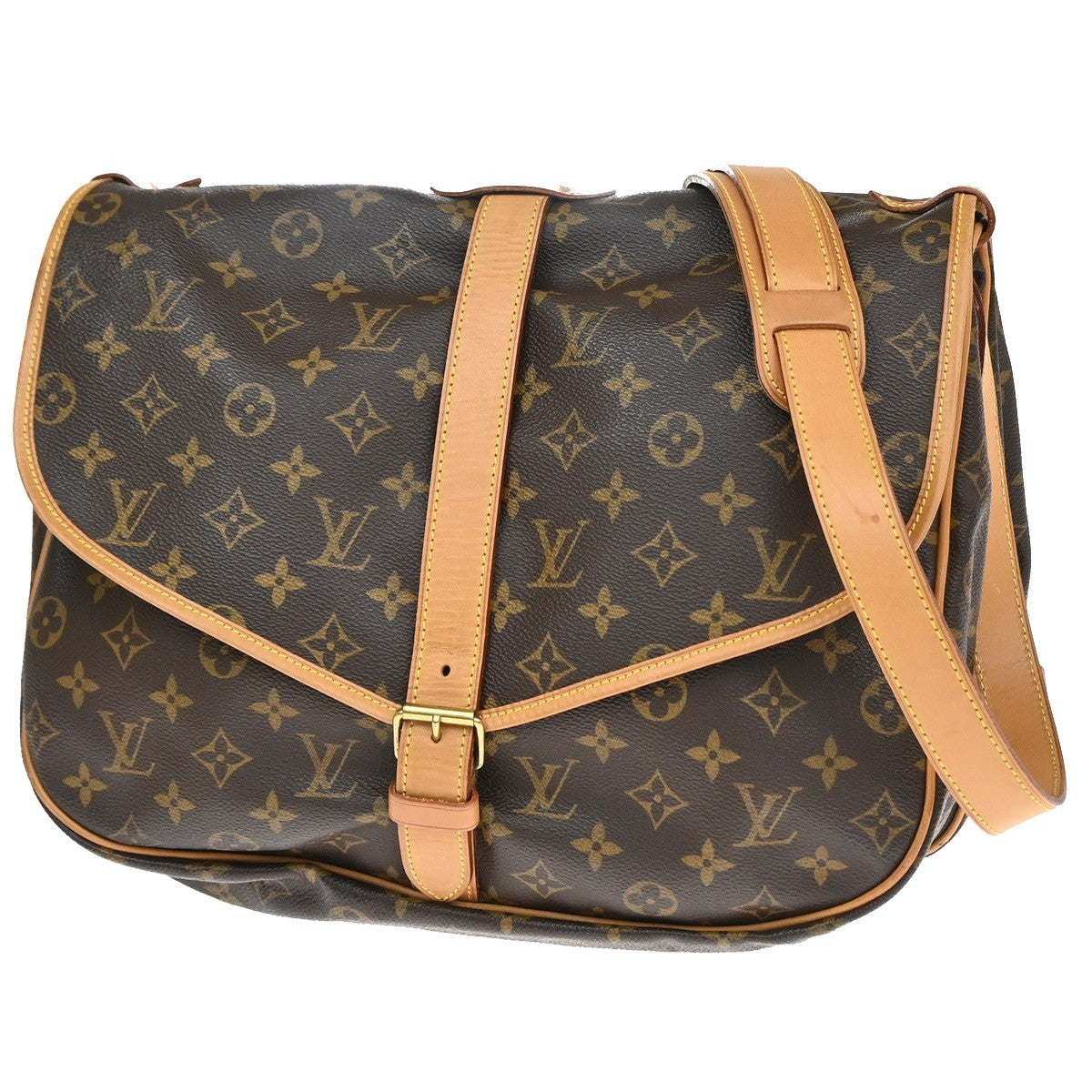 LOUIS VUITTON Saumur 35 Shoulder Bag Monogram Leather BN France M42254 28YJ105
