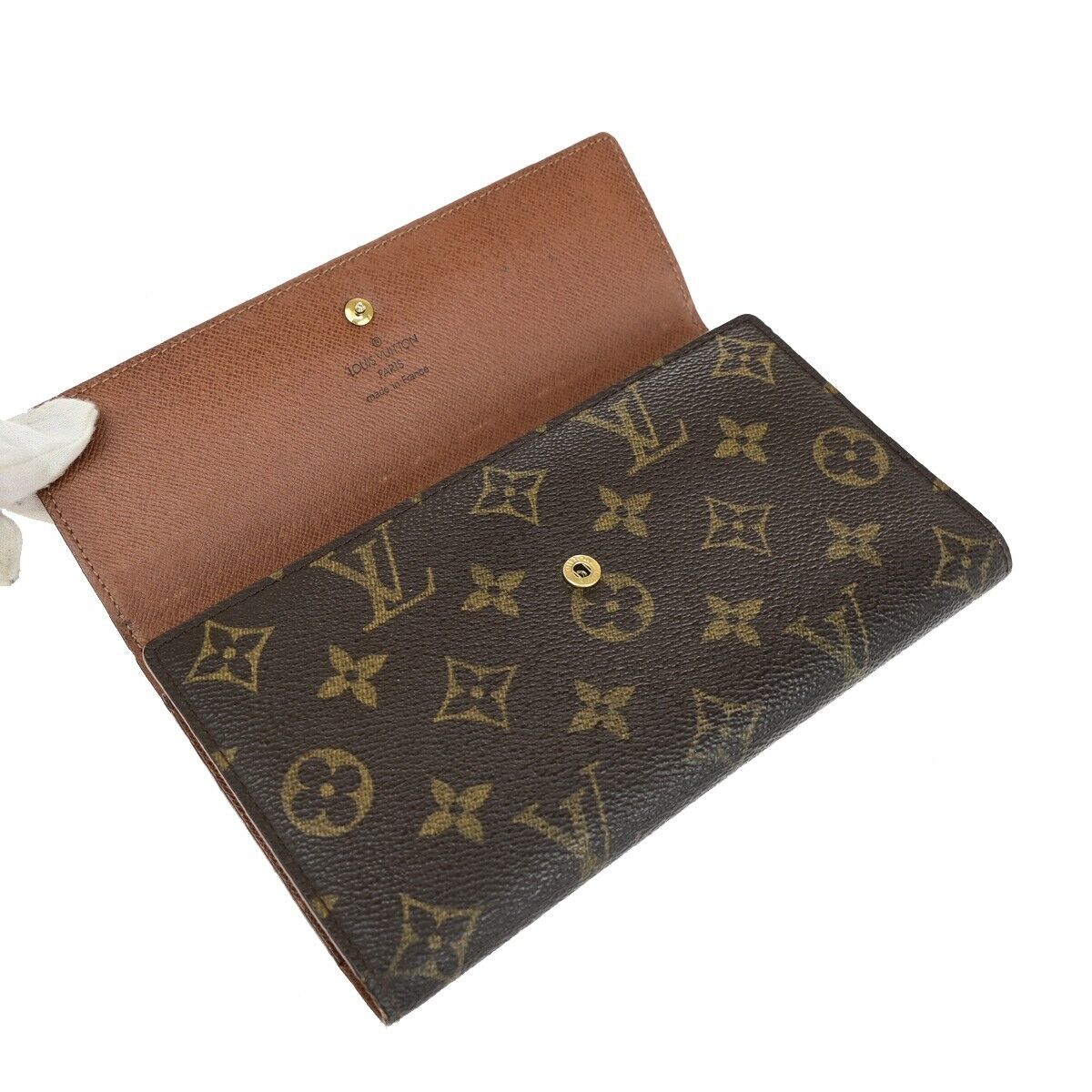 LOUIS VUITTON International Long Trifold Wallet Monogram Brown M61215 02EB176
