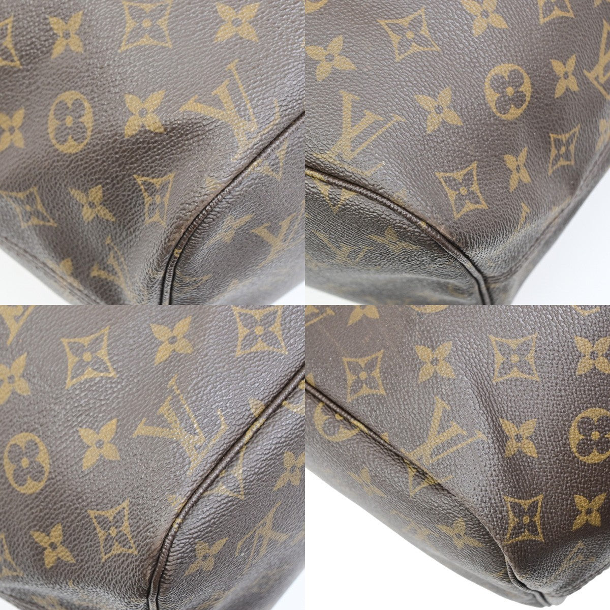 LOUIS VUITTON Neverfull MM Shoulder Tote Bag Monogram Leather BN M40156 14YJ237