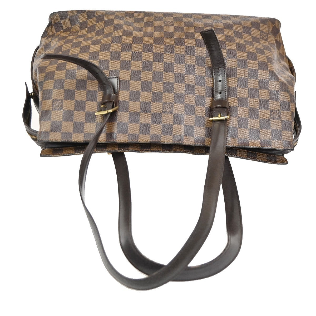 LOUIS VUITTON Chelsea Shoulder Tote Bag Damier Ebene Leather BN N51119 85CA791
