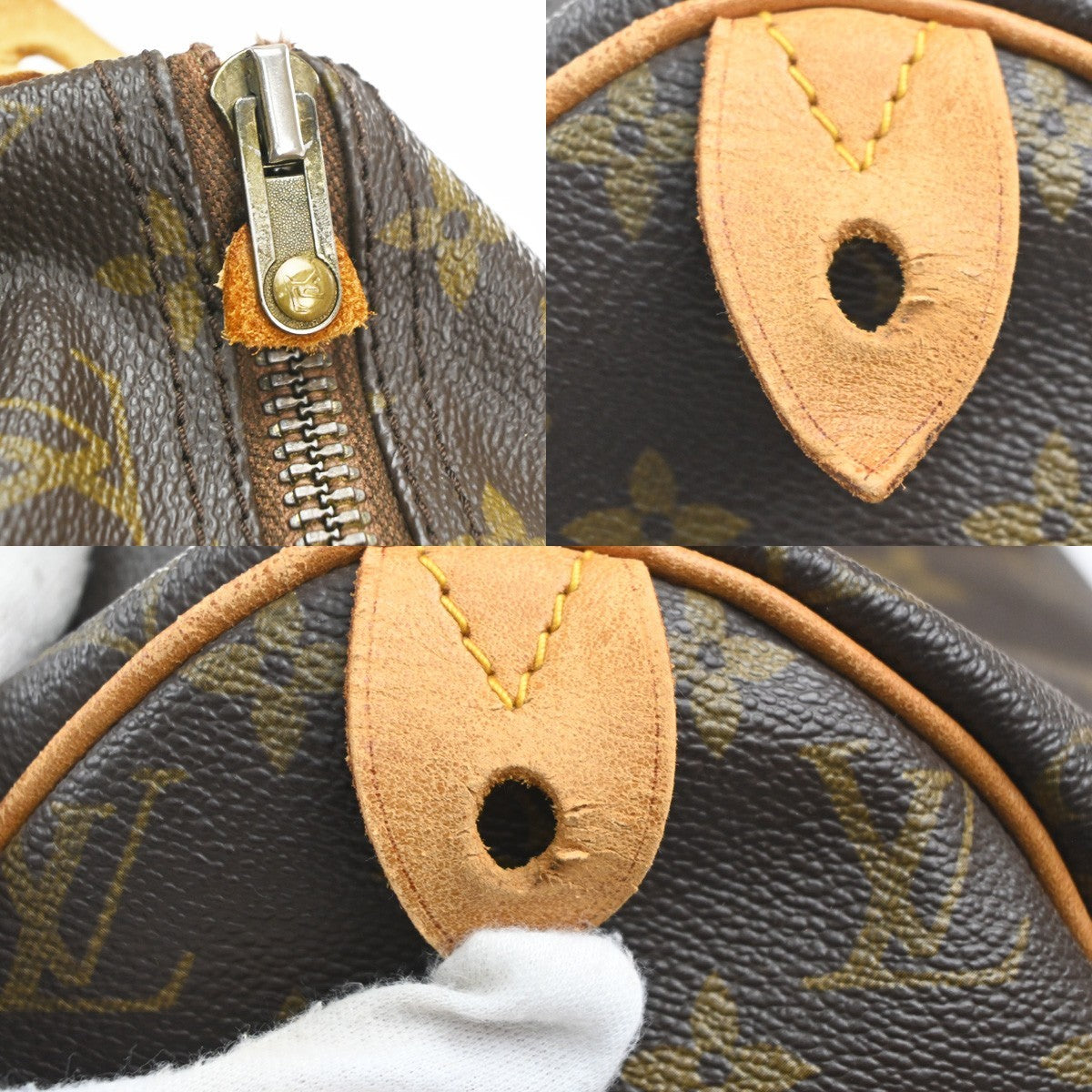 LOUIS VUITTON Speedy 40 Travel Hand Bag Monogram Leather Brown M41522 72MA515
