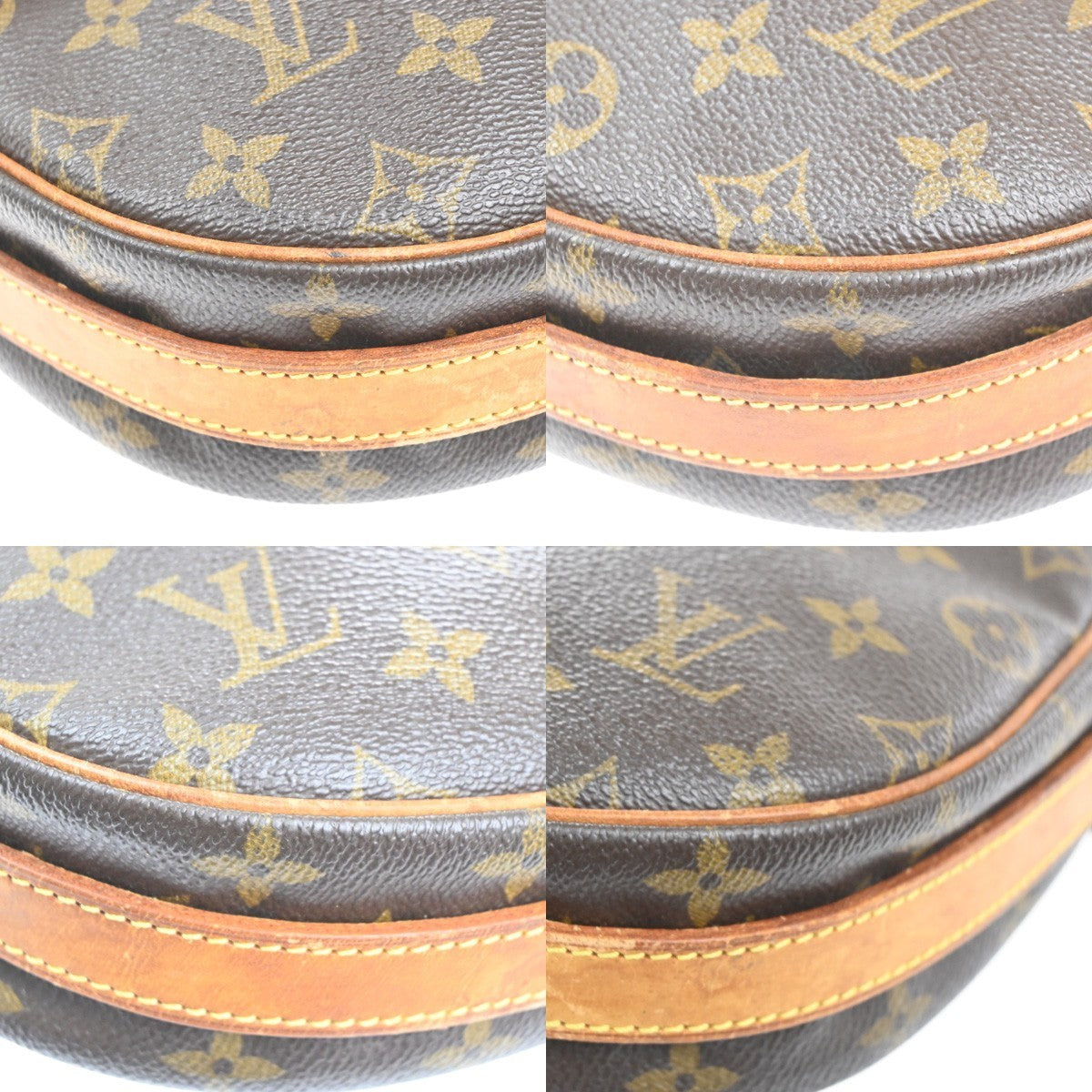 LOUIS VUITTON Jeune Fille GM Shoulder Bag Monogram Leather Brown M51225 65MA379