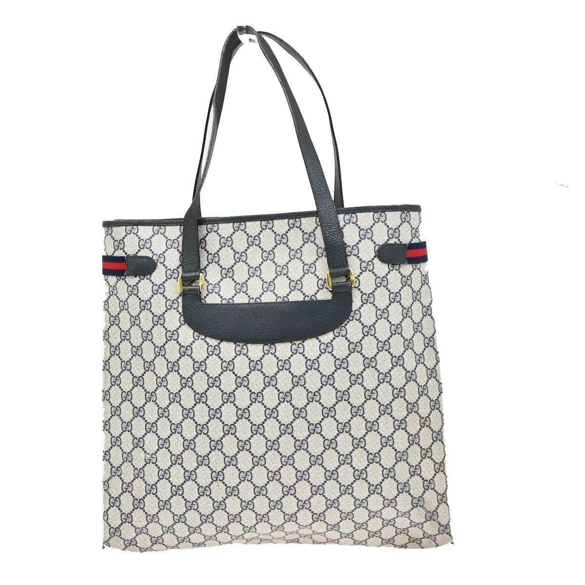 GUCCI Logo GG Pattern Sherry Shoulder Tote Bag Supreme Leather Beige 67CA996