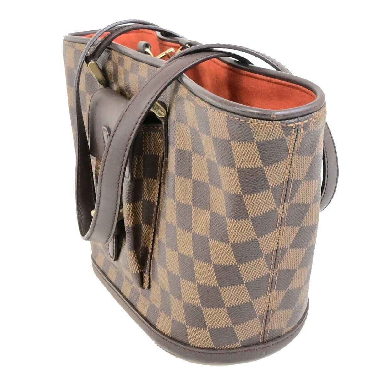LOUIS VUITTON Manosque PM Shoulder Tote Bag Damier Leather Brown N51121 91FB498