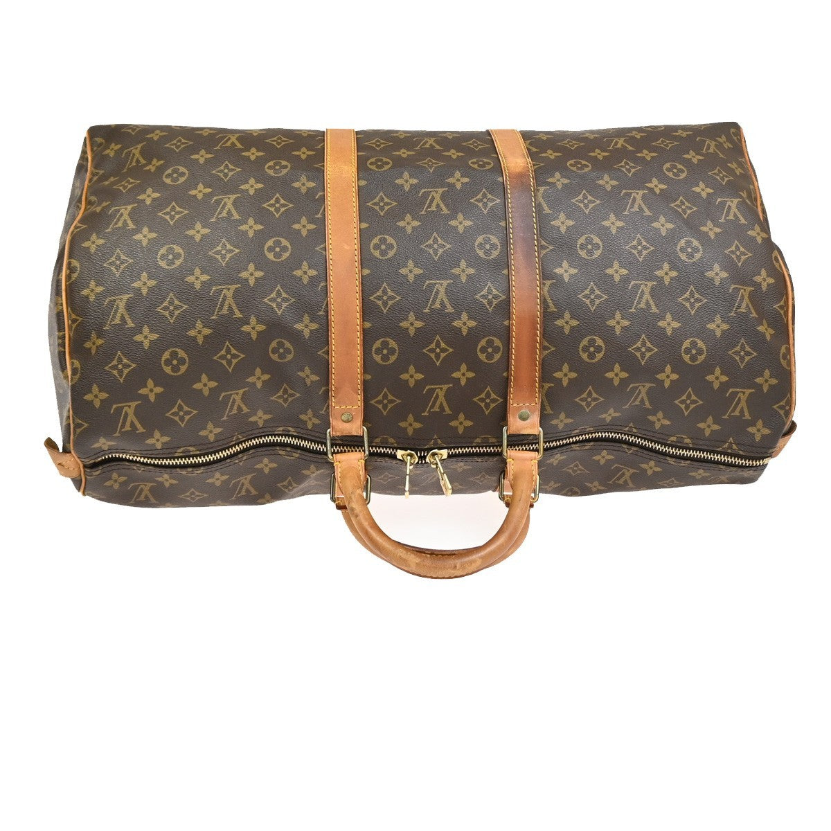 LOUIS VUITTON Keepall 55 Travel Hand Bag Monogram Leather Brown M41424 35YJ051