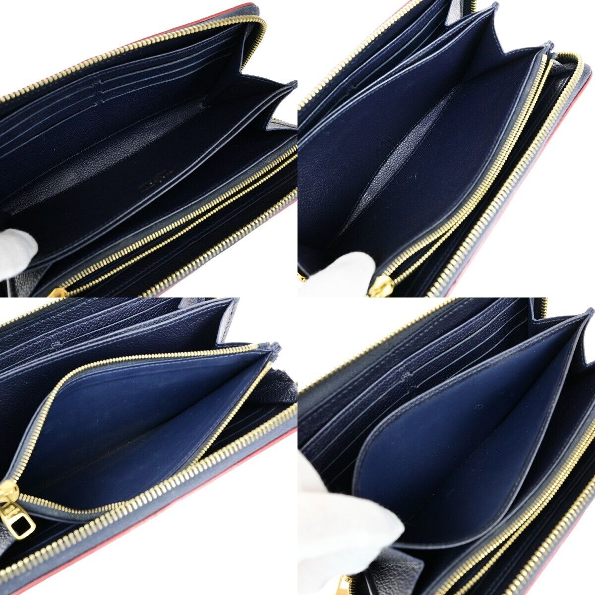 LOUIS VUITTON LV Zippy Long Wallet Monogram Empreinte Navy Blue M62121 73SJ473