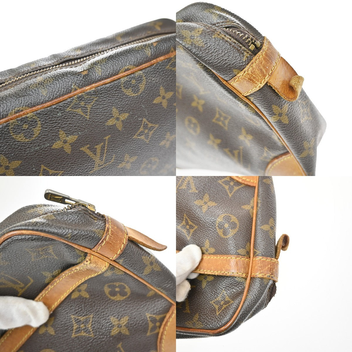 LOUIS VUITTON Compiegne 28 Clutch Hand Bag Monogram Leather Brown M51845 60KD201