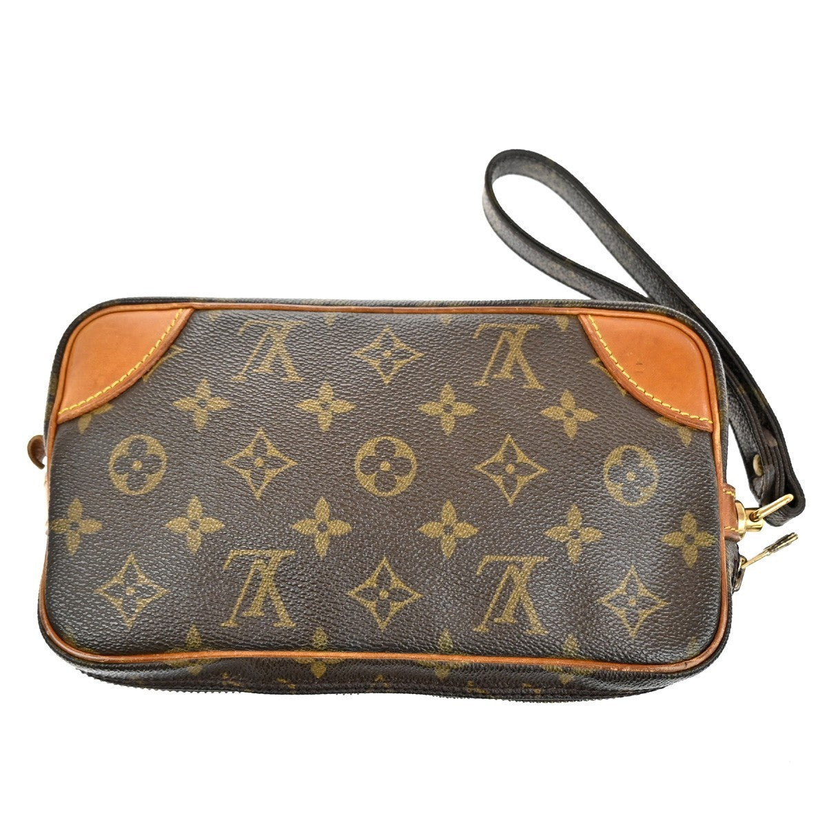 LOUIS VUITTON Marly Dragonne PM Clutch Hand Bag Monogram Leather M51827 65TA407
