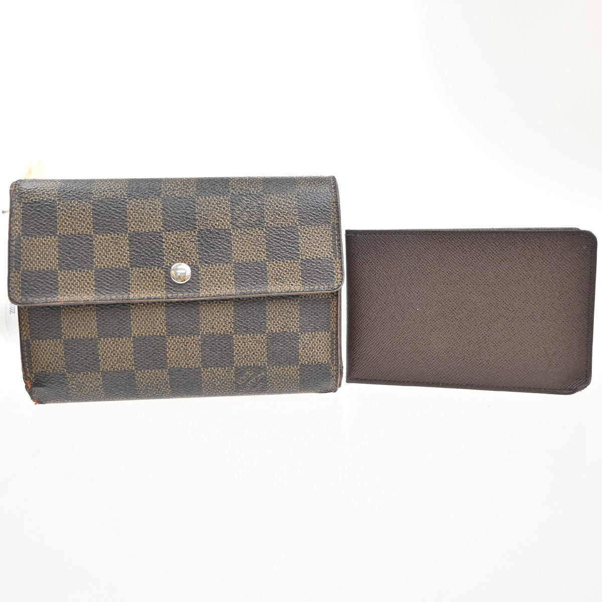 LOUIS VUITTON Portefeuille Tresor Etui Papier Wallet Damier Ebene N61202 02KC473