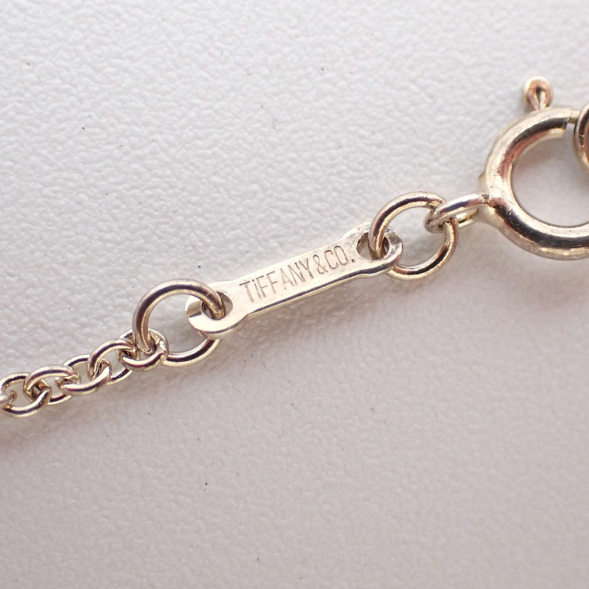 TIFFANY & CO. Open Heart 22mm Chain Necklace Ag 925 Elsa Peretti Silver 66EG157