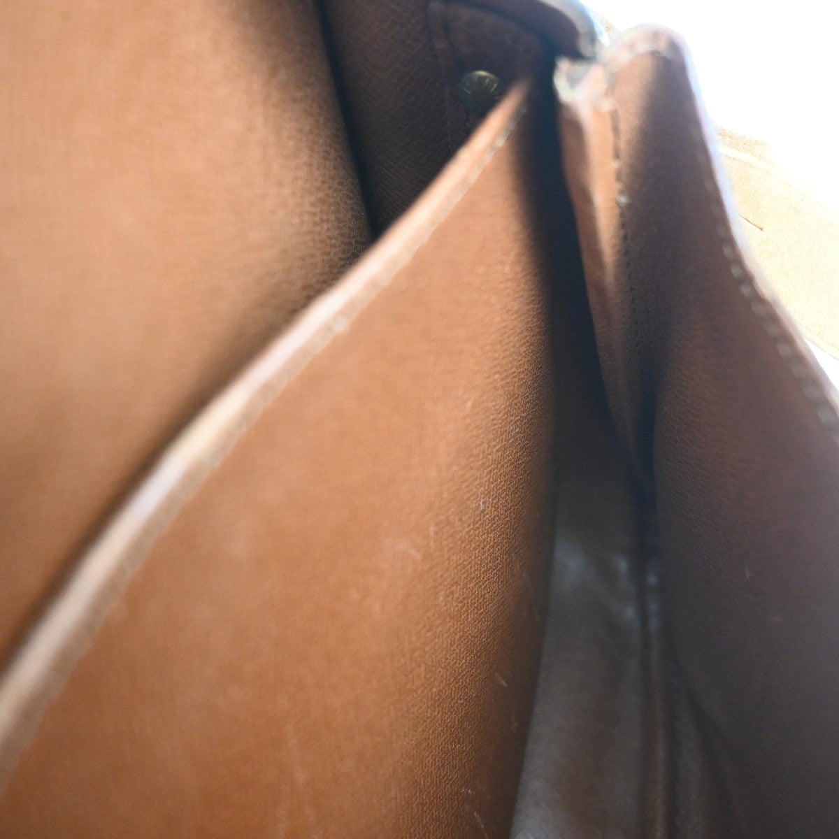 LOUIS VUITTON Cartouchiere MM Shoulder Bag Monogram Leather Brown M51253 32YH991