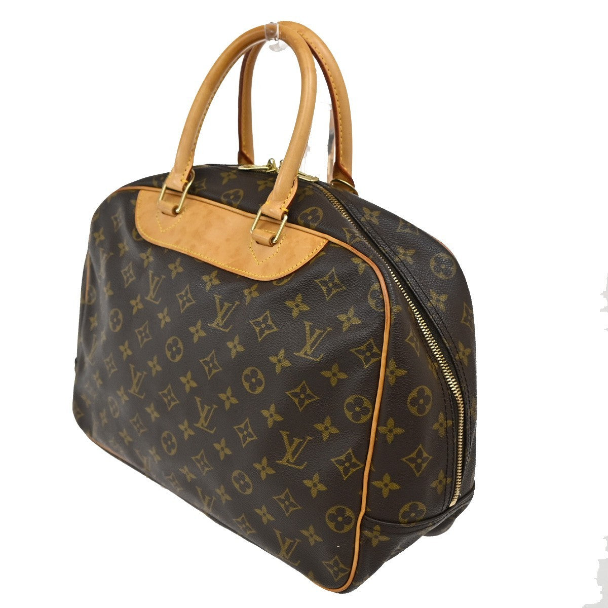 LOUIS VUITTON LV Logo Deauville Hand Bag Monogram Leather Brown M47270 76DA003
