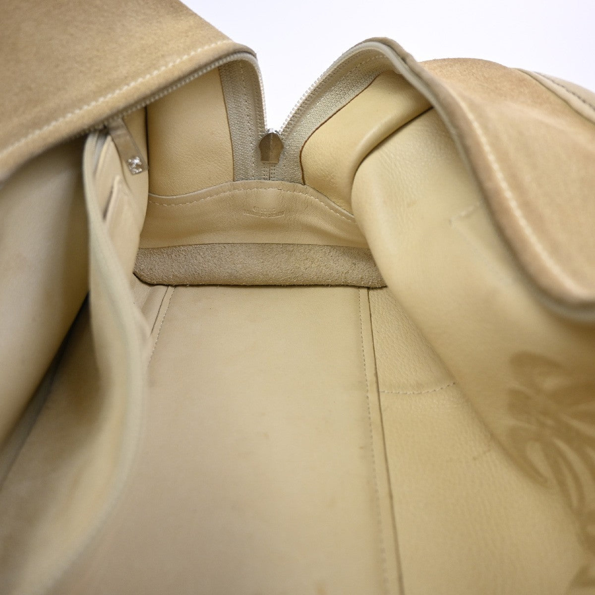 LOEWE Anagram logo Amazona 28 Handbag Suede Leather Beige Spain SHW 38CA785