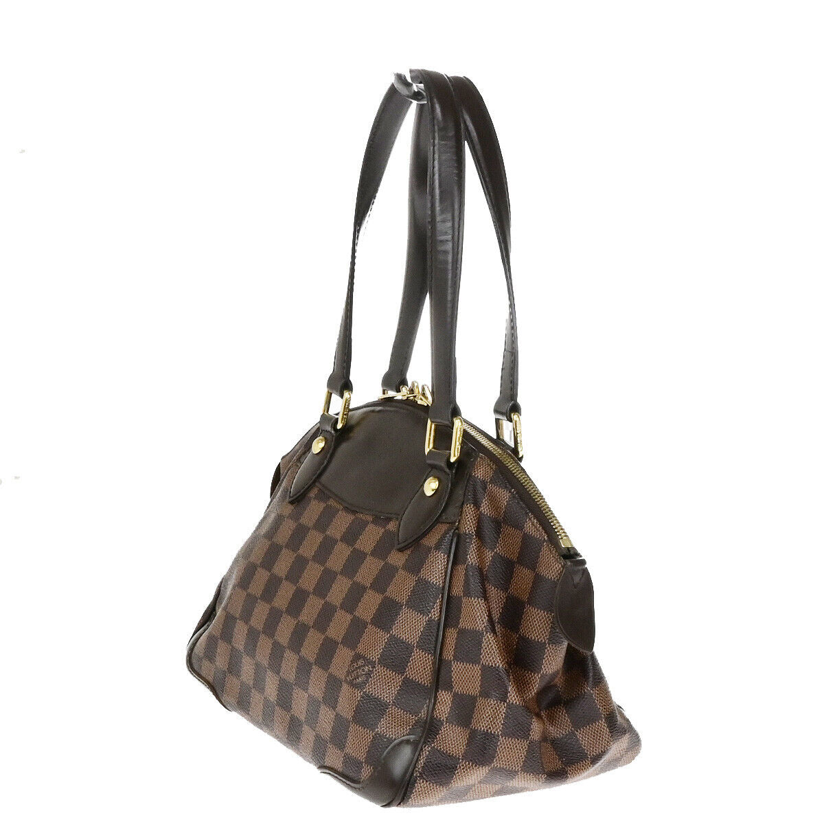 LOUIS VUITTON Verona PM Shoulder Bag Damie Ebene Leather Brown N41117 17YG695