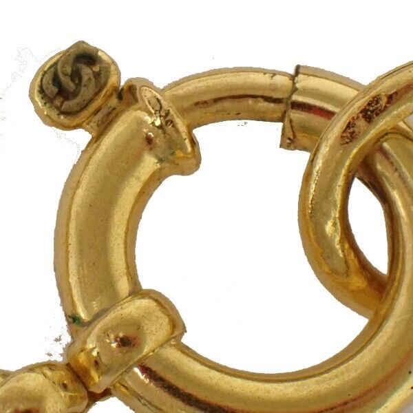 CHANEL Triple CC Chain Pendant Necklace 94A Gold Accessory Vinatge 636RJ025