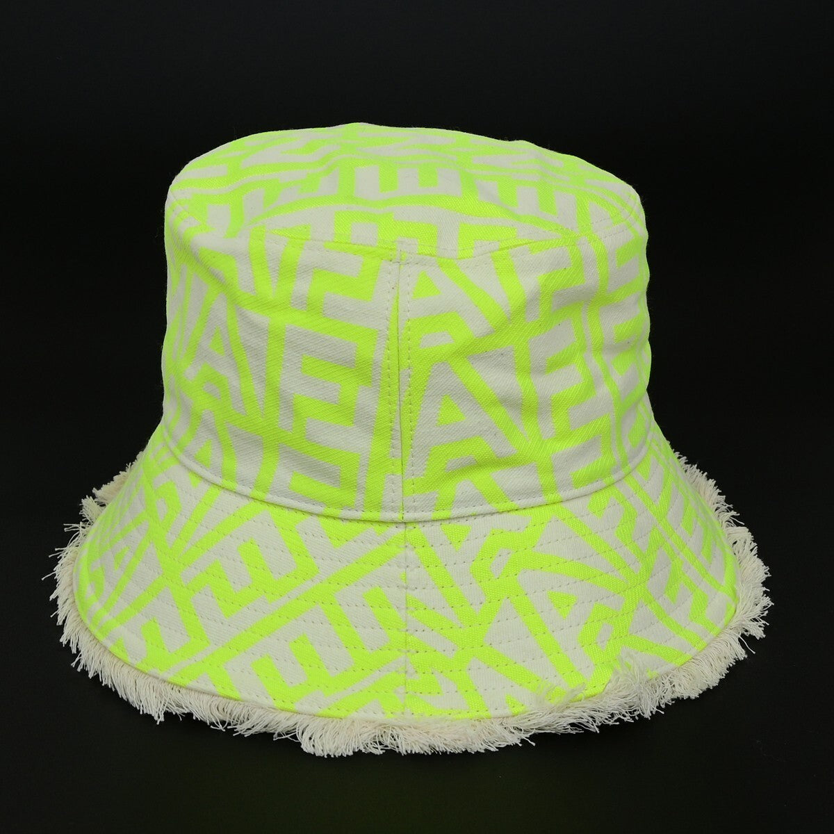 FENDI×MARC JACOBS Logo Bucket Hat #S Cotton Yellow Italy 64RL016