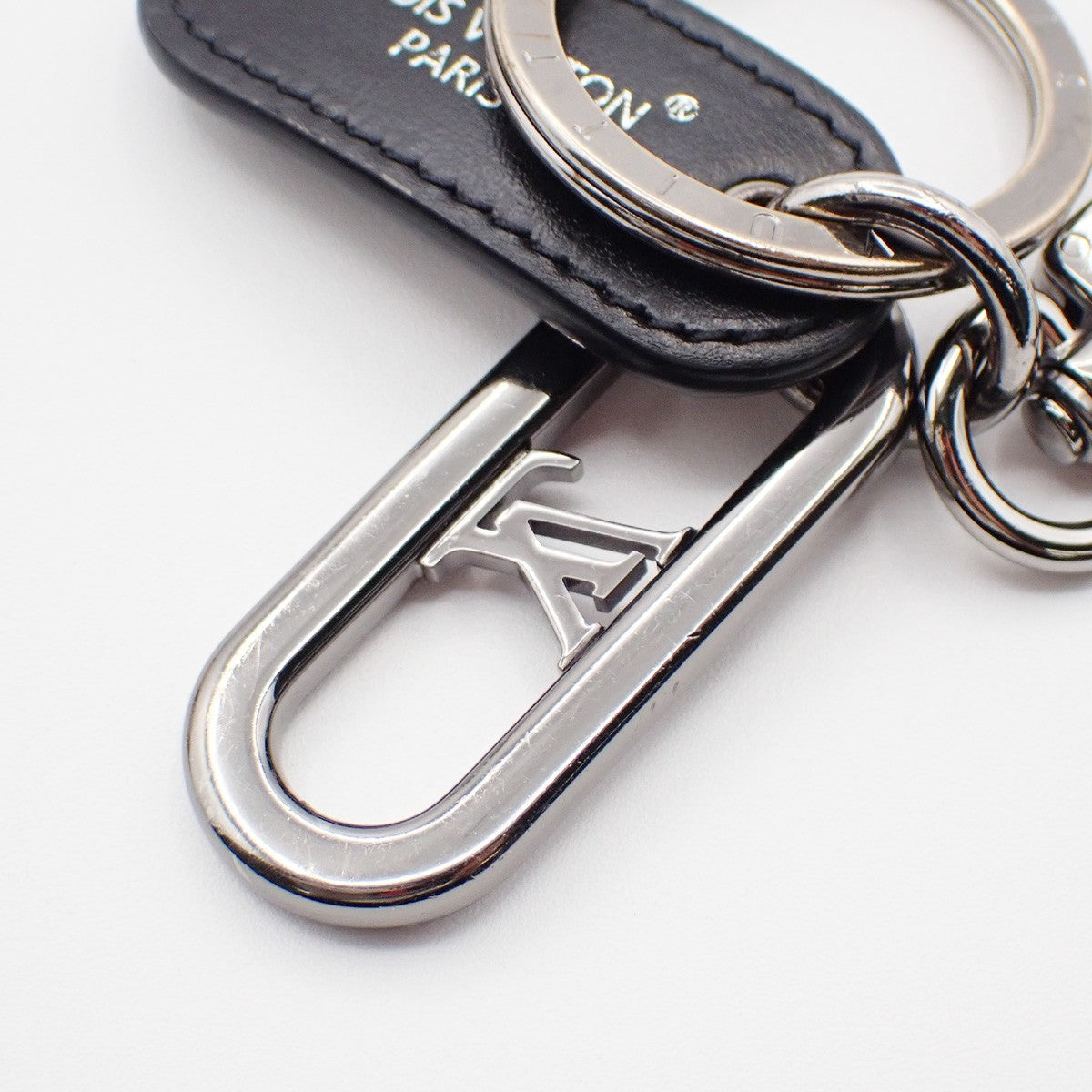 LOUIS VUITTON Porete Cles Key Chain Monogram Eclipse Black SHW M00927 67KP056