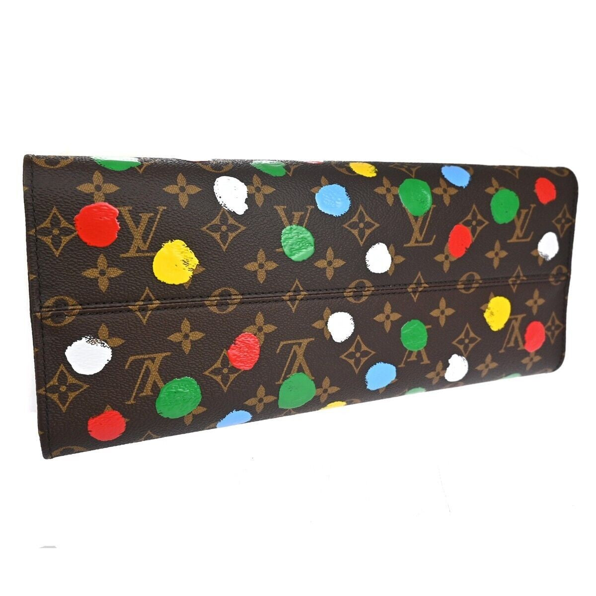 LOUIS VUITTON LV × YK OnTheGo MM Hand Bag Monogram 3D Dots Brown M46379...