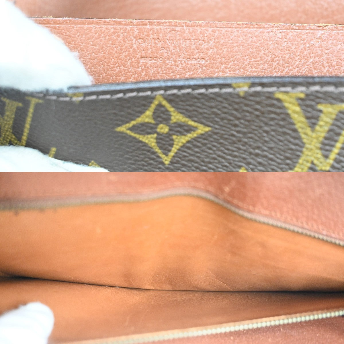 LOUIS VUITTON Poche Ministre Clutch Hand Bag Monogram Leather BN M53445 04MA468