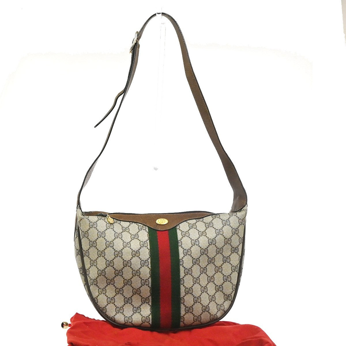 GUCCI Logo GG Pattern Sherry CrossBody Shoulder Bag PVC Leather BN Italy 31CA754