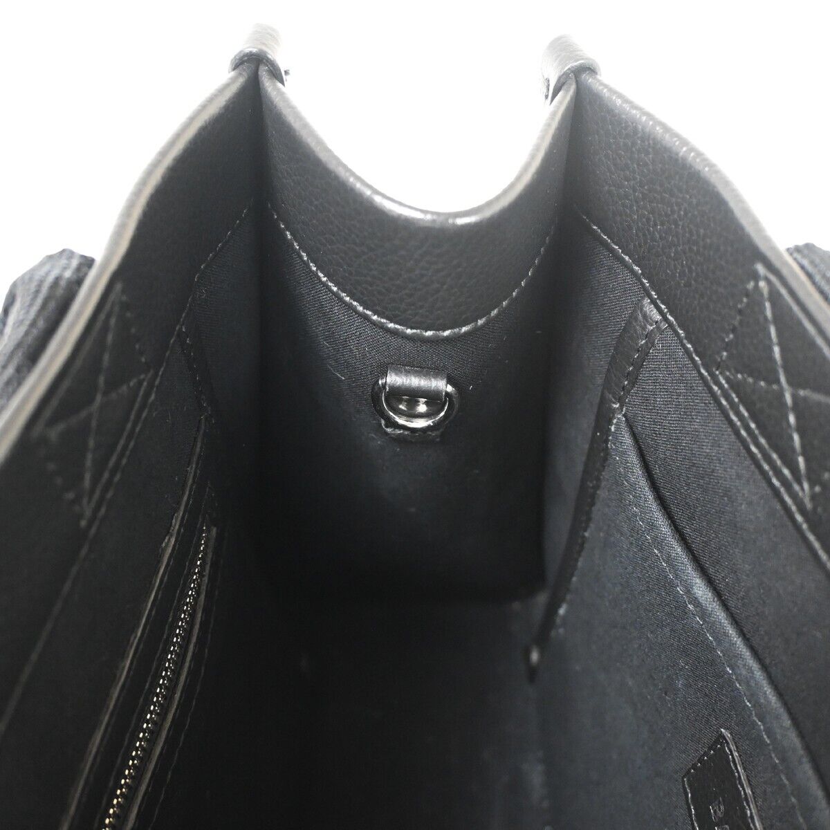 BALENCIAGA Logo Hardware Small Tote Bag Hand Bag Leather Black Italy 18GA901