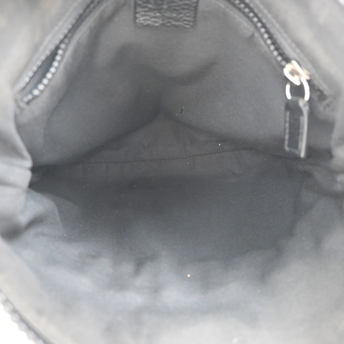GUCCI  Logo GG Pattern Shoulder Bag Canvas Leather Black SHW Italy 62CA784