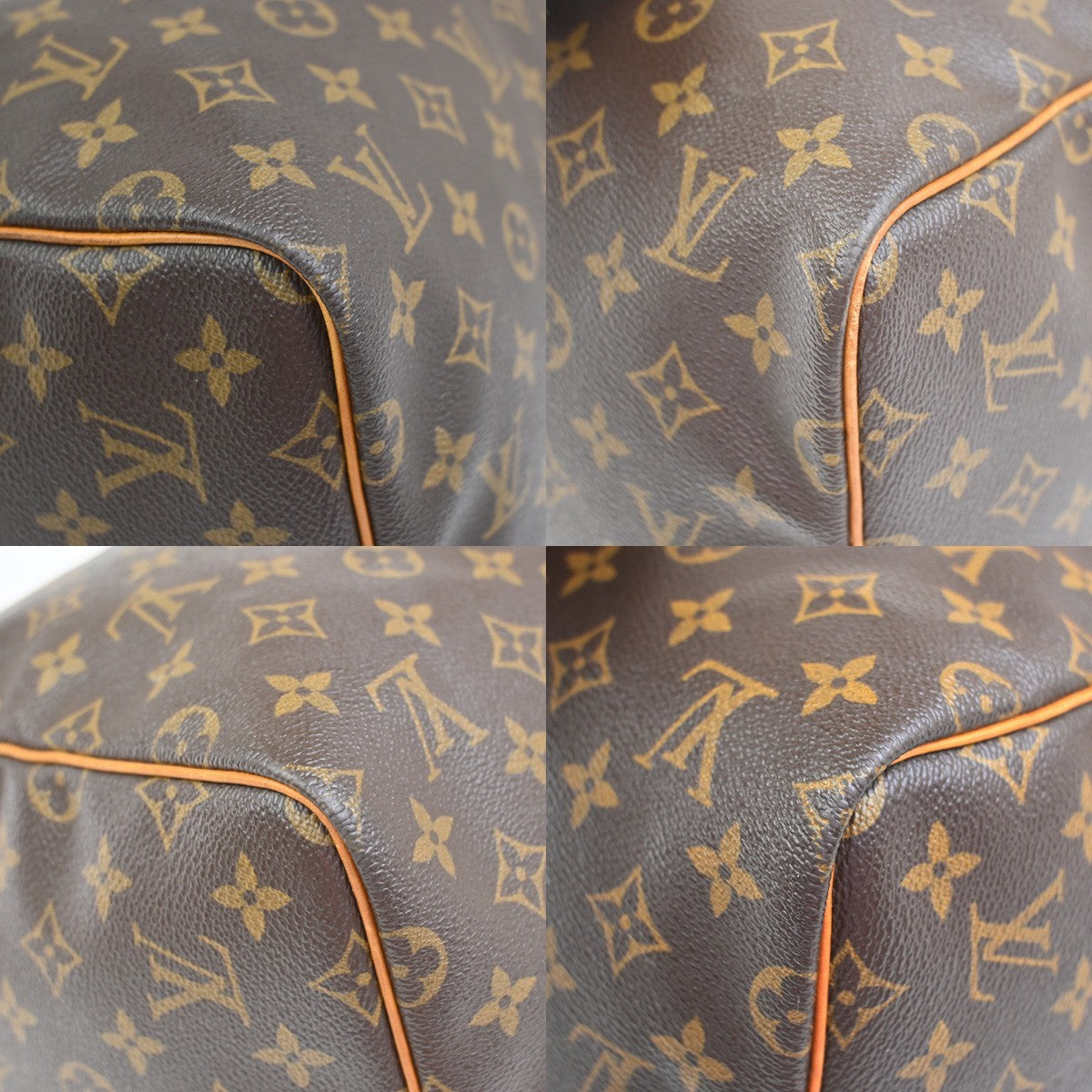 LOUIS VUITTON Keepall 55 Travel Hand Bag Monogram Leather Brown M41424 77YJ053