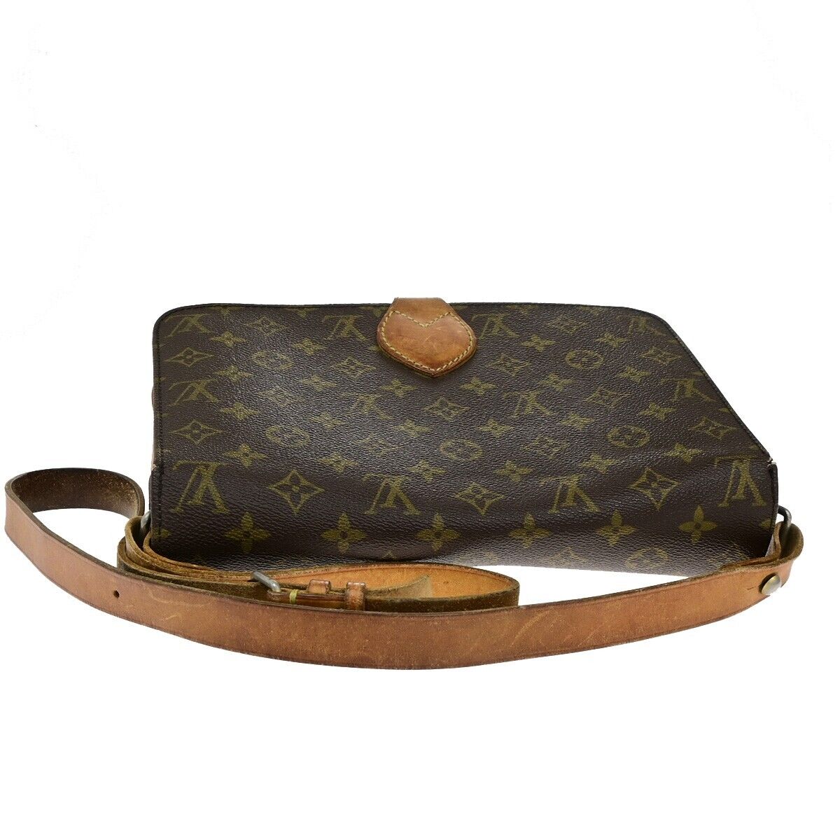 LOUIS VUITTON Cartouchiere GM Shoulder Bag Monogram Leather Brown M51252 60EE004