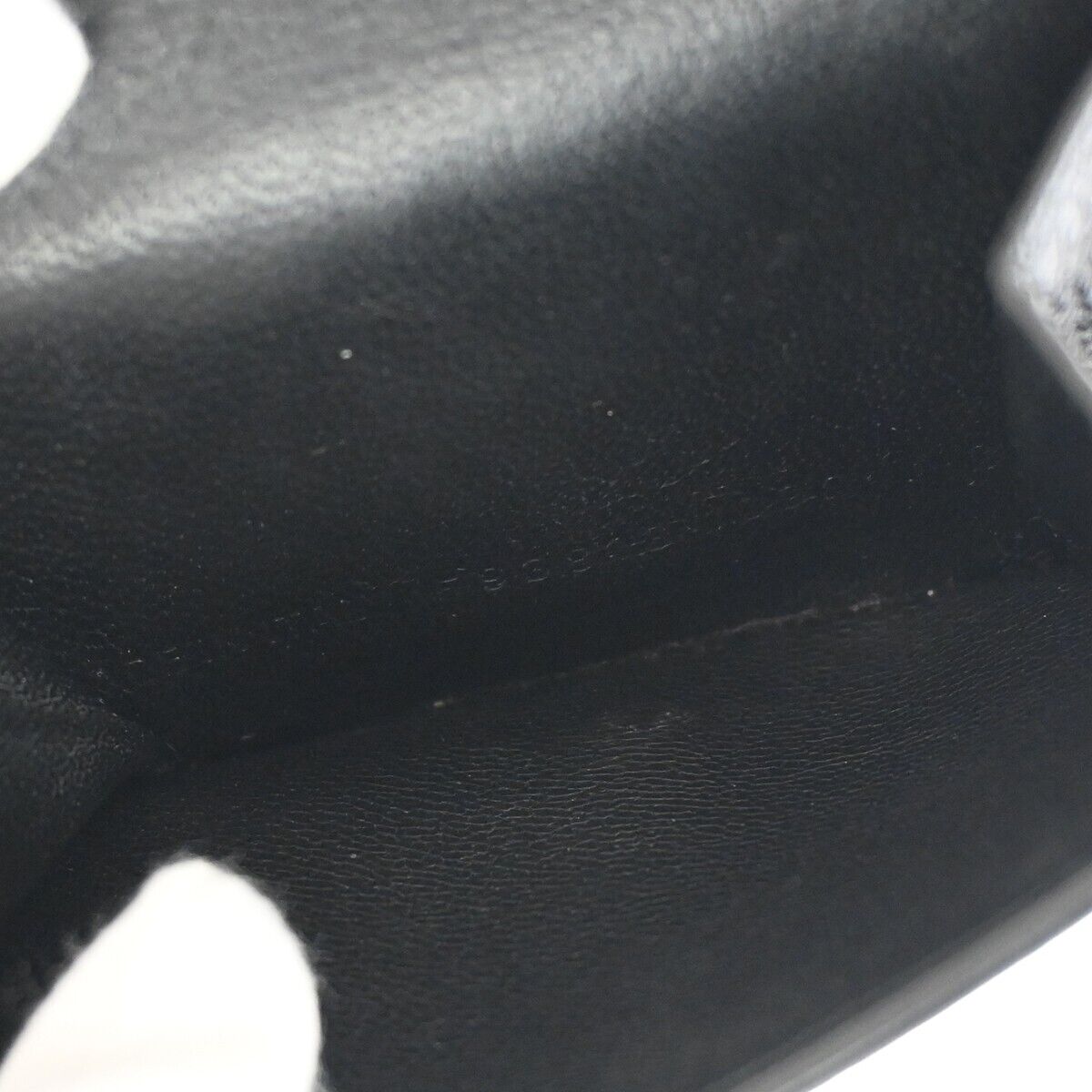 BALENCIAGA Logo Everyday Mini Trifold Wallet Purse Leather Black Italy 64HB612