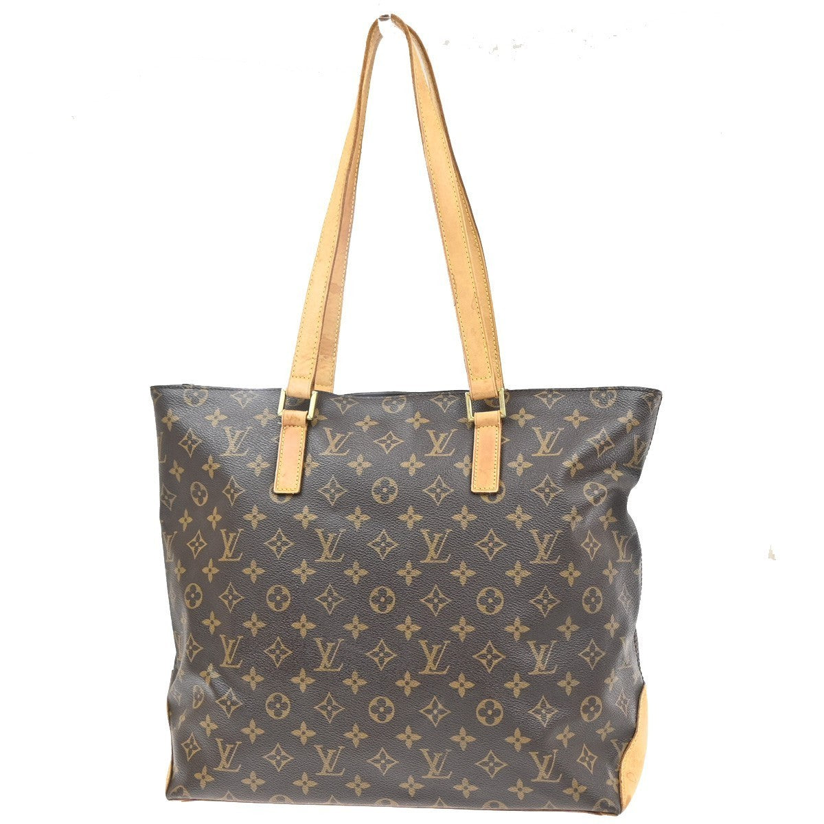 LOUIS VUITTON Cabas Mezzo Shoulder Bag Monogram Leather Brown M51151 77PA001